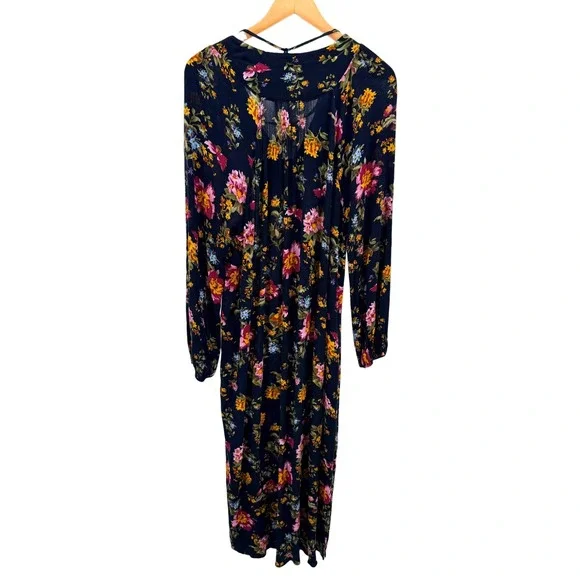 Natural Life Rowan Side Slit Midi Dress Floral Print Boho Cottagecore Whimsy XL - Picture 5 of 8